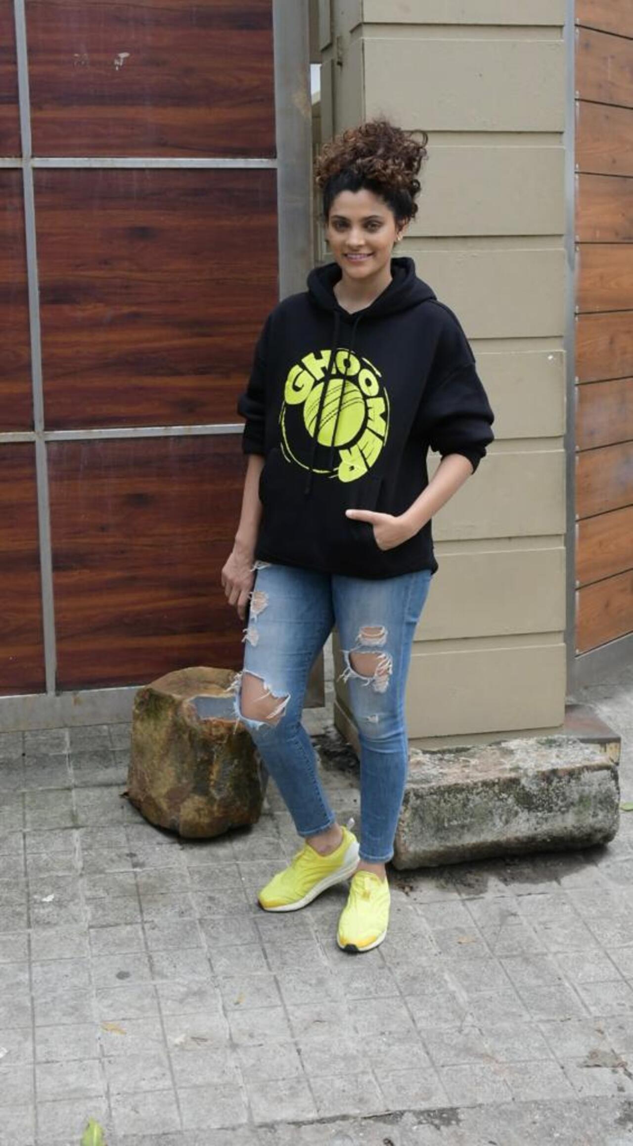 Saiyami Kher was clicked in the city
